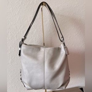 Coach Metallic Pebble Leather Hobo/Crossbody w/adjustable strap